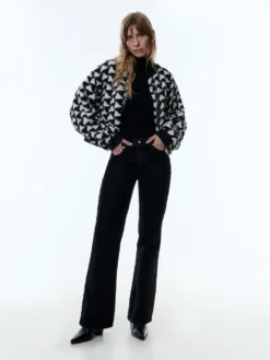 Jacke 'Qian' (GRS) Schwarz / Weiß