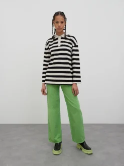 Longsleeve 'Vivian' Beige / Schwarz