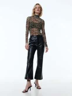 Shirt 'Fiore' Braun / Schwarz