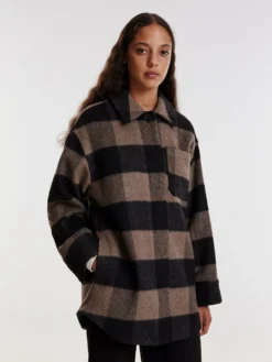 Jacke 'Leinani' Braun / Mischfarben / Schwarz -Armani Exchage Geschaft 429d62982edce64e59eeb0f0a4647459