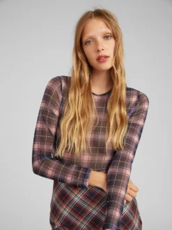 Bodyshirt 'Geraldine' Blau / Rosa