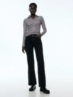 Shirt 'Svetlana' Navy / Burgunder / Weiß