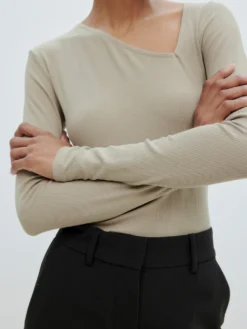 Shirt 'Rufina' Dunkelbeige -Armani Exchage Geschaft 56314f67b8aabaf7800601509f637f00