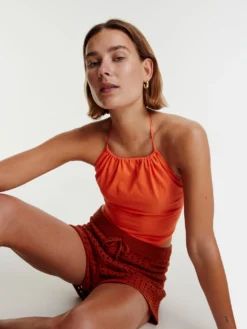 Top 'Nuccia' (OCS) Orange -Armani Exchage Geschaft 687ac1eb5440eca04c9fc80098808ffb