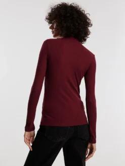 Langarmshirt 'Manon' Dunkelrot -Armani Exchage Geschaft 70dee9b81f52817296c284dab021658d