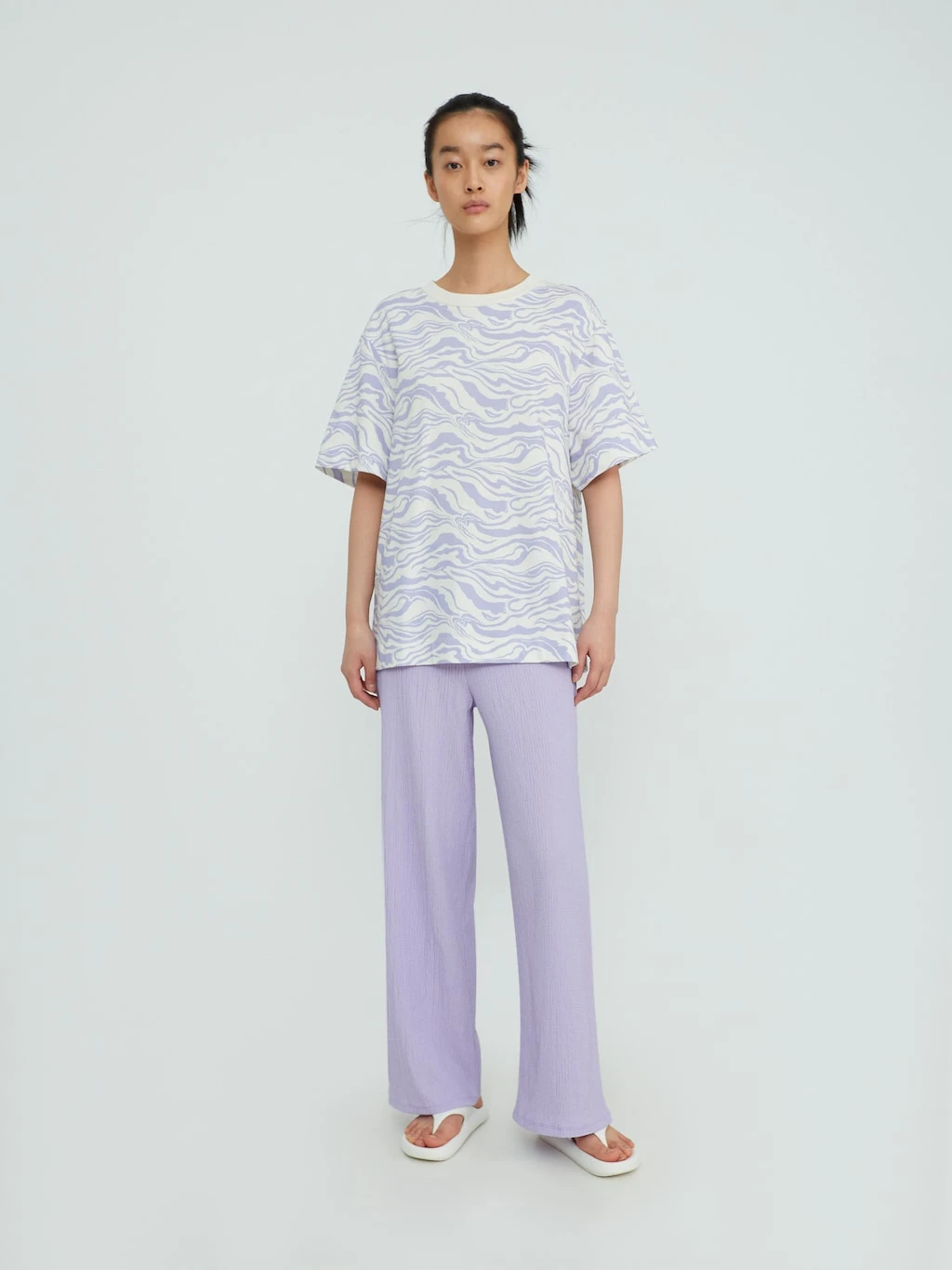 T-Shirt 'Elisa' Helllila / Weiß 1 T-Shirt 'Elisa' Helllila / Weiß