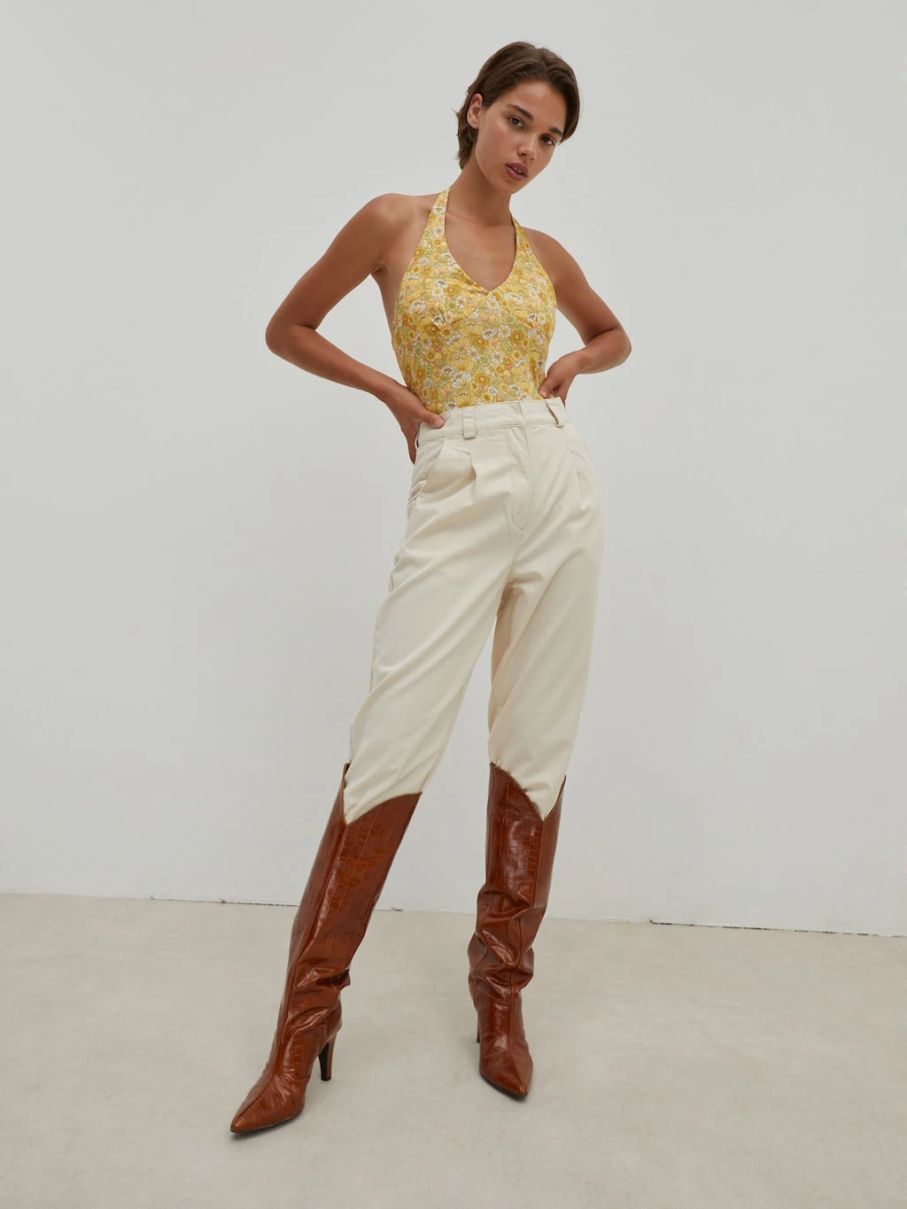 Bodytop 'Joyce' Gelb / Mischfarben 5 Bodytop 'Joyce' Gelb / Mischfarben – Bild 5