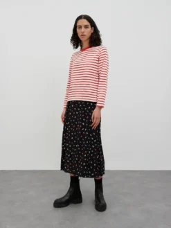 Shirt 'Pixie' Orange / Weiß