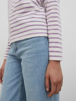 Shirt 'Pixie' (GOTS) Helllila / Weiß -Armani Exchage Geschaft 9228daa40d3a170539a23419e032b57e