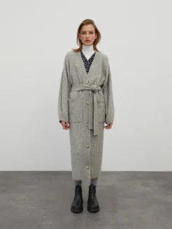 Strickjacke 'Yule' Grau