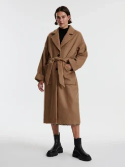 Mantel 'Santo' Beige / Braun