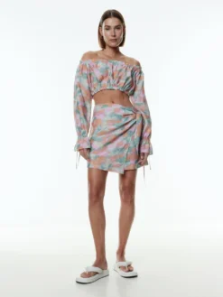 Rock 'Iris' Grün / Orange / Pink