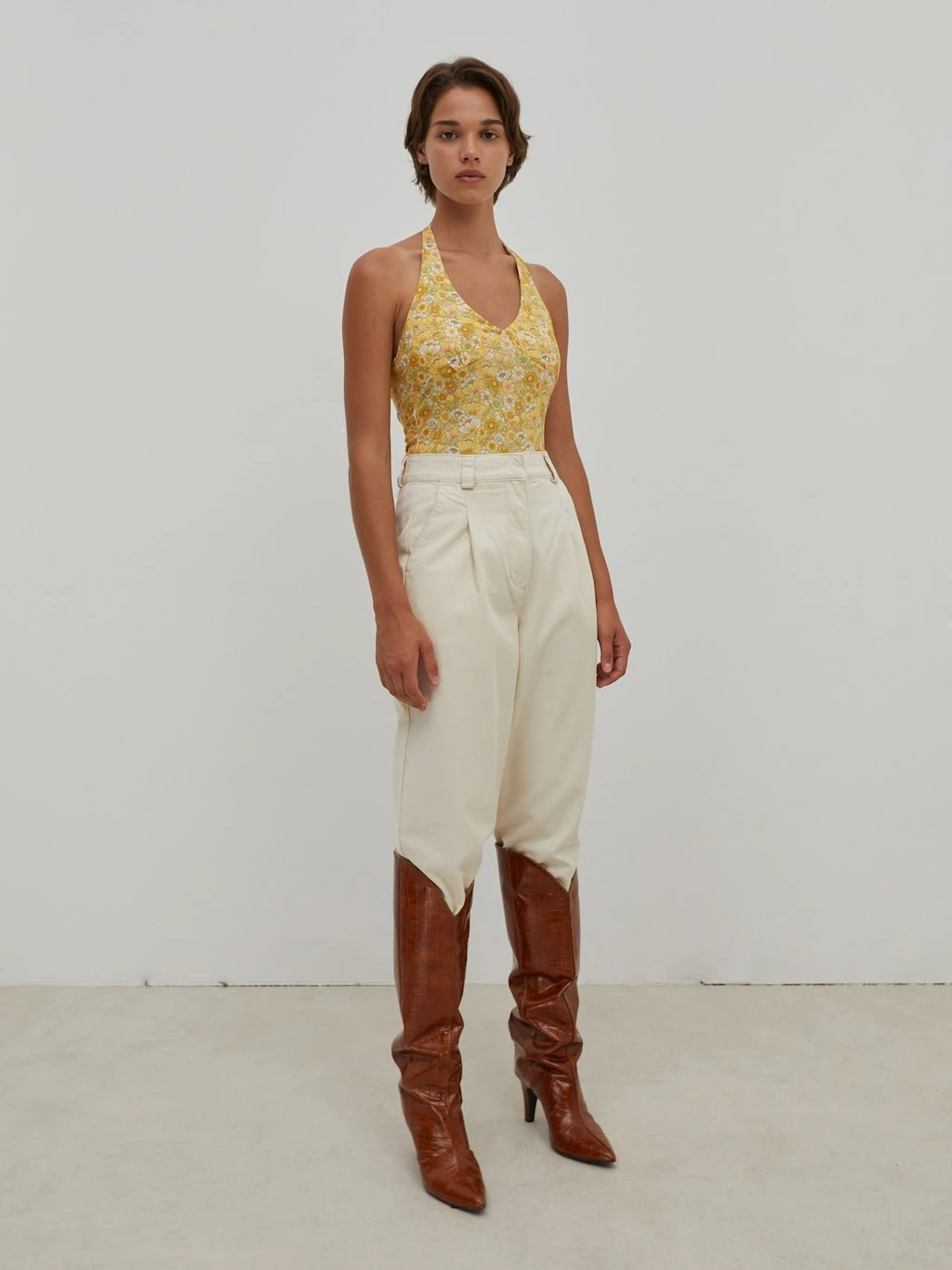 Bodytop 'Joyce' Gelb / Mischfarben 1 Bodytop 'Joyce' Gelb / Mischfarben