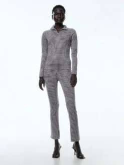 Hose 'Esther' Navy / Burgunder / Weiß