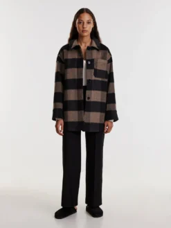 Jacke 'Leinani' Braun / Mischfarben / Schwarz