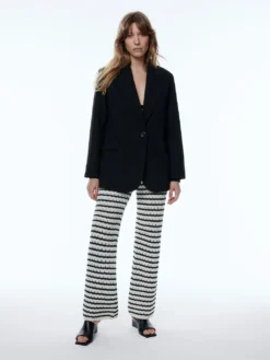 Hose 'Samia' Schwarz / Weiß