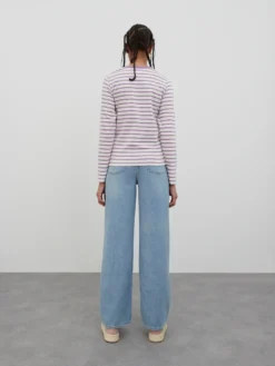 Shirt 'Pixie' (GOTS) Helllila / Weiß -Armani Exchage Geschaft df593127f14cb42f1ec192f265d6bcde